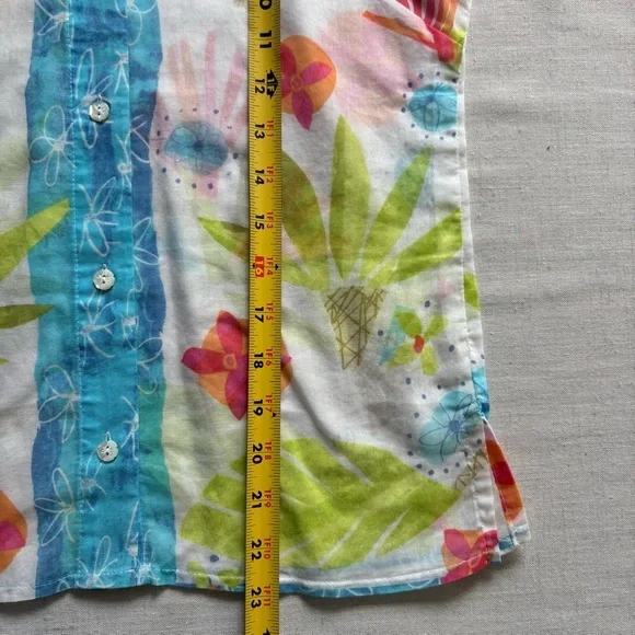 Sigrid Olsen Sport Maui Waves Floral Shirts Women’s Small S - Picture 6 of 6